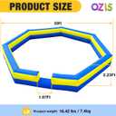 OZIS 20FT Inflatable Gaga Ball Pit with Gagaball, Portable Gagaball Court for Indoor/Outdoor Sports, Family Activities Easy to Setup (Blue&Yellow)