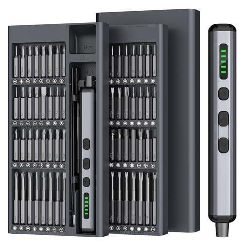 Mini Electric Screwdriver, 3.7V Precision Screwdriver Set Cordless Screwdriver Rechargeable 72 In 1 Magnetic Bit Repair Tech Tool Kit for Electronics Computer Phone Laptop Camera RC Car Watch Glasses