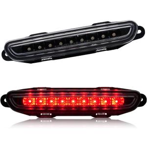 Third 3rd Brake Light LED for 2006-2010 Dodge Charger, High Mount Rear Brake Lights Assembly for 06-10 Charger, Waterproof Center Cab Lamp Stop Light (Black)