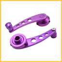 2pcs Purple Universal Aluminum Alloy Car Auto Door Window Handle Cranks Winder Auto Replacement Parts