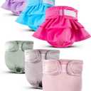XPCARE 6 Pack Washable Female Dog Diapers - Reusable Doggie Diapers, Highly Absorbent Dog Diapers Female, Leak-Proof Puppy Diapers for Female DogM (Medium)