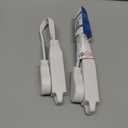 DEWENWILS 1FT 360 Rotating Flat Plug Extension Cord/Wire, 16AWG Multi 3 Outlet Extension Cord, 3 Prong Grounded Wire for Small Appliances, 2 Pack, White