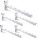 Oudain 5 Pack 6 Ball Gridwall Waterfall Hooks, Metal Gridwall Accessories Grid Wall Waterfall Faceout Square Tubing Display Hooks Hangers for Home Shop Retail Clothing Display (White)