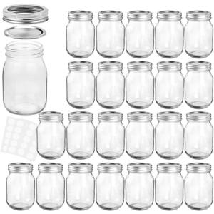 KAMOTA Mason Jars 12 oz With Regular Lids and Bands, Ideal for Jam, Honey, Wedding Favors, Shower Favors, DIY Spice Jars, 22 PACK