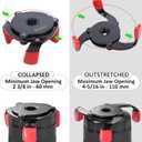 Toolwiz Universal Oil Filter Wrench 3 Jaw Adjustable Oil Filter Removal Tool One Way Change Tool Removing from 2-3/8'' to 3-7/8'' 60mm - 98mm