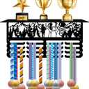 Medal Hanger Display Holder Rack for Awards, Running Medal Holder Wall Hanger, Trophy Shelf Award Ribbon Holder, Race Medal Hanger Display for Athlete Boy Girl Holder Gifts for Runners