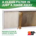 K&N 12X24X1 HVAC Furnace Air Filter, Lasts a Lifetime, Washable, Merv 13, the Last HVAC Filter You Will Ever Buy, Breathe Safely at Home or in the Office, HVC-13-11224