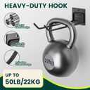 Garden Tool Organizer Rack, Wall Mount Garage Tool Organizer Storage Hook for Yard Shed, Metal [Garage Garden Tool Hanger for Lawn Organizer Holds Shovel,Rakes,Brooms,Hoses 2 Pack