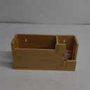 Bamboo Small Trash Bag Dispenser 1.2-4 Gallon, No-Drill Adhesive Wall Mount Mini Garbage Bag Holder, Adjustable Cabinet Door Organizer & Desk Caddy for Home & Office