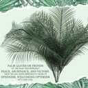 Hotop 50 Pcs Passover Large Palm Leaves 31 Inches Feast of Tabernacles Artificial Fake Palm Luau Party Greenery Leaves for Safari Jungle Stems Fronds Plant Beach Party Supplies