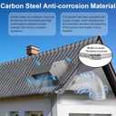 8 Inch Removable Roof Vents, Roof Vents for Houses, Carbon Steel Roof Exhaust Vent with Damper, Diameter Collar Removable Vent for Attic for Ventilation System