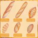 Woration 6pcs Fake Bread Set Decoration Realistic Loaves Artificial French Loaf Dessert Faux Food for Home Kitchen Bakery Display Photography Prop