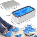 100 Pack Shoe Covers Disposable for Indoors, Fits Up To 11 US Men and 13 US Women Size(Blue)
