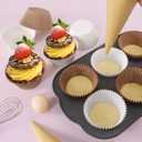 Caperci Jumbo Cupcake Liners Natural Muffin Baking Cups 300-Count, No Smell, Food Grade, Upgraded Grease-Proof Paper (Natural)