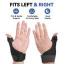 Thumb Brace for Arthritis Pain Relief, Adjustable Thumb Spica Splint & Stabilizer, Thumb Support for Trigger Thumb, Sprains, Tendonitis, De Quervain's Tenosynovitis, Fits Right & Left Hand for Men and Women (Black)