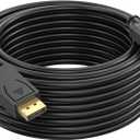 4K DisplayPort-DP to HDMI Cable 25FT, UVOOI 25 Feet Display Port to HDMI Cable Adapter, 4K&3D, 28AWG, 7.62M for HDTV, Monitor, Projector