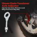 CT200U Front Jackshaft Chain 420 Chain 42 Links for Coleman CT200U CT200U-EX BT200X Baja Heat Warrior MB165 MB200 Hensim Mini Bike Parts with Chain Adjuster