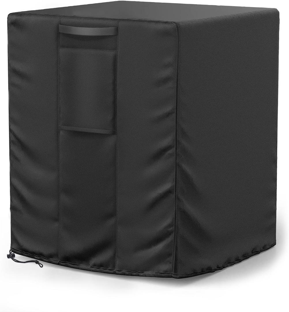 Mrrihand Central Air Conditioner Cover for Outside Units Waterproof Heavy Duty AC Unit for Outdoor Large AC Cover for Winter (32"X32"X36")-Balck