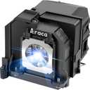 Araca ELPLP80 /V13H010L80 Projector Lamp with Housing for Epson BrightLink 595Wi PowerLite 585W 585Wi 580 EB-595Wi EB-1420Wi EB-585W EB-585WS EB-1430Wi Replacement Projector Lamp