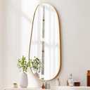 Irregular Wall Mirror Asymmetrical Mirror for Wall 23.6"x45" Gold Framed Wall Mirror for Living Room Bathroom Entryway Bedroom