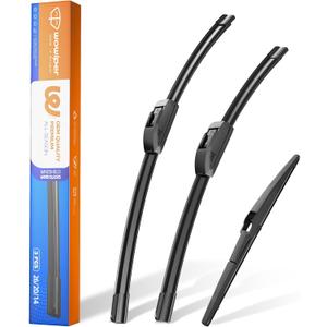 26"+20" Windshield Wiper Blades with 14" Rear Wiper Replacement for Chrysler Pacifica Voyager 2017 2018 2019 2020 2021 2022 2023 2024-OEM Quality All-Weather J Hook Wipers(Set of 3)