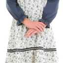fun shack Pioneer Dress for Girls, Colonial Costume, Victorian Dress for Kids, Orphan Outfit for Girls (Medium)