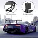 Seeutek GT Wing Spoiler 43.3 Inch Lightweight Aluminum Single Rear Wing, Adjustable Angle Car Spoiler Universal, Rear Spoiler for Cars Single Deck Black