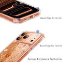 Unov for iPhone 17 Pro Case, Clear with Design, Slim Fit Good Grip, Embossed Phone Case, Shockproof Protective Cover, Raised Camera Protection, Soft TPU, Golden Garden