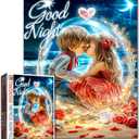 Love Day XOXO Theme Jigsaw Puzzles 1000 Pieces for Adults Romantic Dreamy Sea Scene Kissing Valentine's Day Theme Jigsaws Puzzle Art for Couple Love Puzzles Lovers 20 X 27 Inches