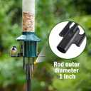 Geelin Pole Adaptor for Bird Feeder Adaptor Mount Protect Bird Food Deterrent Fits Single 1 Inch Pole Feeder Not Included