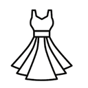 Blue Silk Long Dress with Slit on Side, Size L