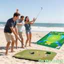 Golf Chipping Game, Play Portable Golf Target Practice Game Set, Fun Indoor & Outdoor Family Yard Game for Backyard, Beach, Parties, Office (2 Clubs & 10 Balls)