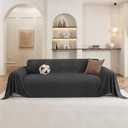 Couch Covers for Dogs, 78"x118", Washable Sofa Covers for 3 Cushion Couch, L Shaped Couch Cover Multi-Use, Non Slip Sofa Slipcovers for Living Room, Couch Cover Blanket, Black