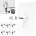 Adhesive Wall Screws Hanging Nails，30 Pack Adhesive Hooks（0.4inch），Waterproof and Rustproof to use Inside Kitchen, Bathroom, Home and Office