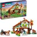 LEGO Friends Autumns Horse Stable Building Toys - Horse Toys for Girls & Boys, Ages 7+ - Includes 2 Minifigures, 2 Horses, Carriage, & More - Birthday Gift Idea - 41745