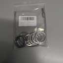 BiyrlyStainless Steel Keyrings,Round Key Rings for Flat Keychains For Home Car Office Keys Attachment (20pack Silver1.5-25mm)