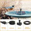 Bird Bath Heater for Outdoors with Water Pump in Winter, Deicer for Birdbaths with Thermostatically Controlled and 3.3ft Long Cord, Pond De-icer 70W for Patio Yard Various Bird Baths