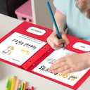 5 x HABGP 4 Pack Two Pocket Folder with Prongs, 2 Color Paper Folders with Pockets and Business Card Holder, Folders with Pocket Fit Letter Size, Organizing Papers in School, Office & Business Red & Blue