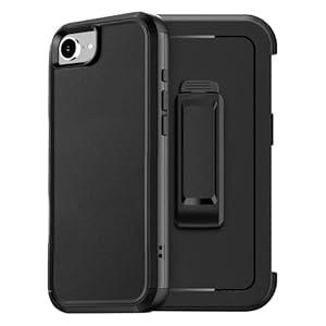 for iPhone 16e Case Heavy Duty Rugged Military-Grade Drop-Proof Ultimate Protection Unmatched Durability for iPhone 16e Case 6.1 inch(Black+Belt)