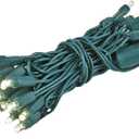 Novelty Lights 35 Light LED Christmas Mini Light Set, Outdoor Curtain Wreath Craft Bottle String Lights, Warm White, Non-Connectable, Green Wire, 13.5 Feet