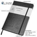 2 x Daofary A5 Journal Notebook, Leather Ruled Notebooks 160 Pages Diary 100gsm Thick Paper Writing Hardcover Notebook with Pocket for Work Men Woman 8.4 x 5.7 in