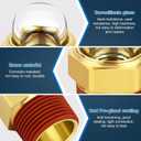1'' NPT Domed Oil Sight Glass, Oil Level Sight Glass with Clear View, Liquid Level Indicator for Air Compressor, Gearbox, Pump, Tank
