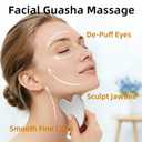 Stainless Steel Gua Sha & Lymphatic Contour Face Brush, Facial Brush for Jawline Shaper, Dry Brush For Face, Puffiness Reduction, Guasha tool for face