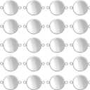 Shapenty 20PCS Stainless Steel Round Bezel Blank Links Pendant Tray Connectors with Double Loops for Earrings Bracelet Necklace Keychain DIY Craft Resin Glass Cabochon Jewelry Making Project (25mm)