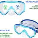Swim Goggles Kids 6-14, Diving Mask No Tangle StrapWater Goggles Nose Cover for JR / Youth