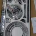 Black 72 Inch Ceiling Fans with Lights and Remote Reversible Quiet DC Motor 6 Speed LED Big Large Modern Chandelier Ceiling Fans for Living Room Bedroom