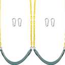 Sunnyglade 2PCS Swings Seats Heavy Duty with 66" Chain, Playground Swing Set Accessories Replacement with Snap Hooks, Support 250lb (2, Green)