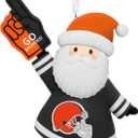 Hallmark NFL Cleveland Browns Santa Fan Christmas Ornament, Gifts for Sports Fans