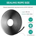 Butyl Sealant Rope for Tuf-Tite and Polylok Septic Tank Risers, 5/16" x 20' Butyl Sealing Tape for Automotive, RV, Marine, Windows, Doors, Windshield