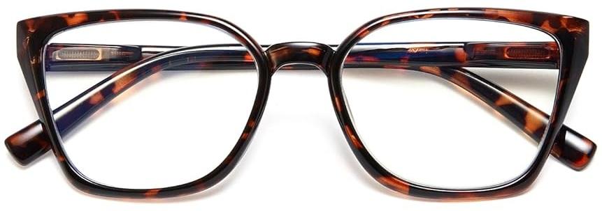 EYEURL Cat Eye Reading Glasses for Women-Blue Light Glasses for Woman Fashion Readers with Spring Hinge